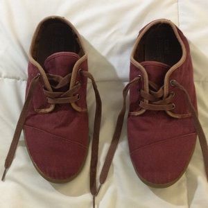 Maroon TOM's Sneakers!