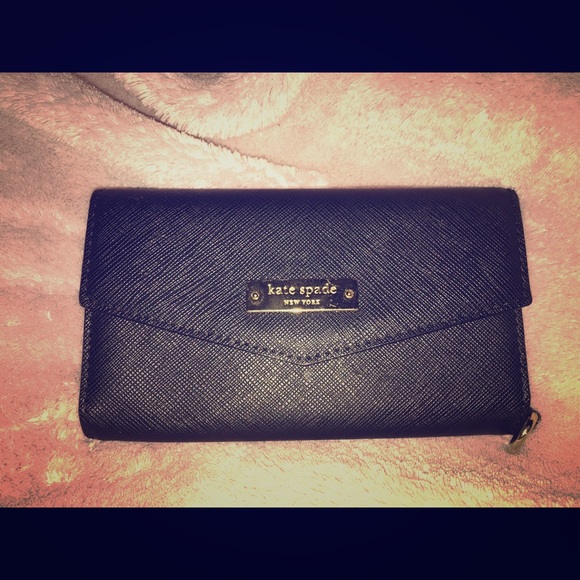 Black Kate Spade Wallet/IPhone 6 or 6s case