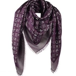 Louis Vuitton authentic purple silk scarf