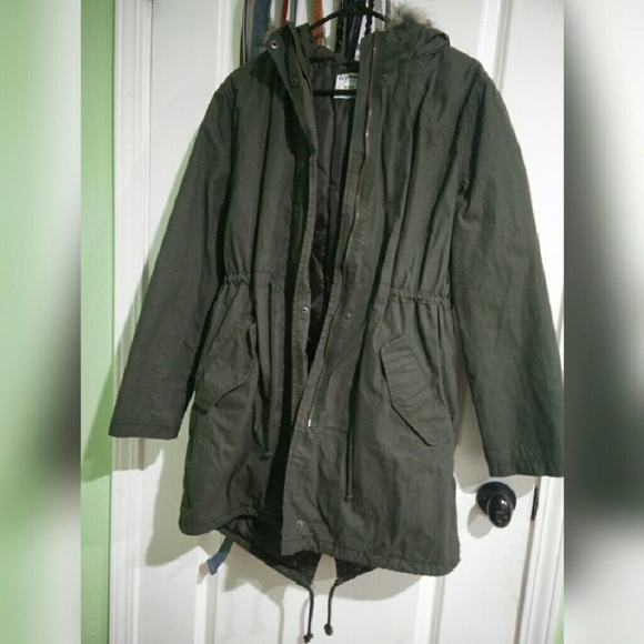 Olive Green Army Military Utility style Jacket - Picture 2 of 3