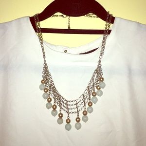 Blue and gold necklace