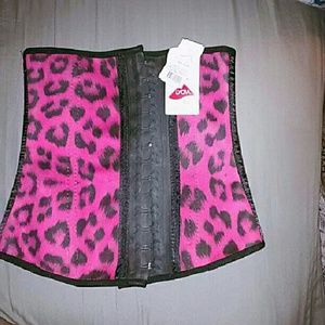PINK CHEETAH WAIST CINCHER