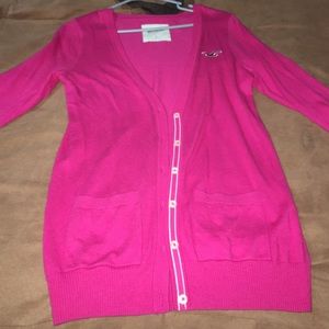 Pink Hollister cardigan- Size L