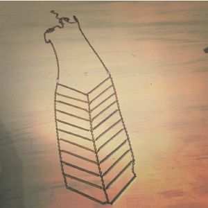 Ladder necklace gold- tone