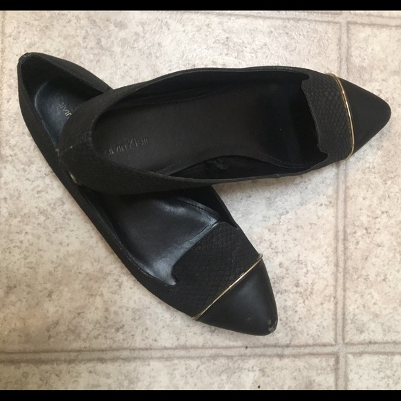 Black Calvin Klein flats