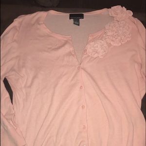 Cardigan with flower detail.