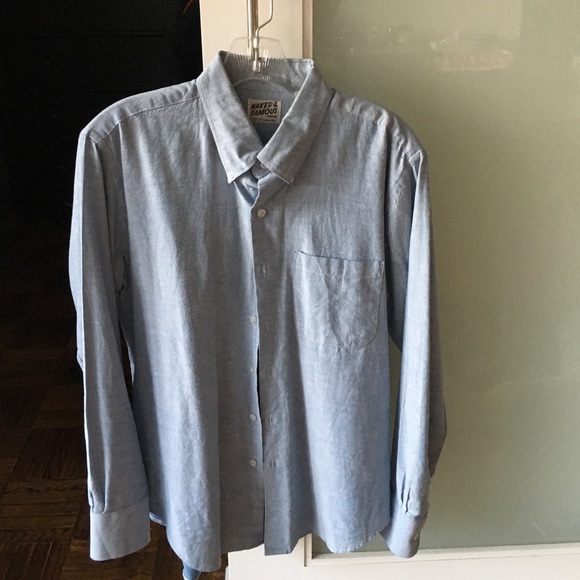 Men's Naked & Famous light blue button down