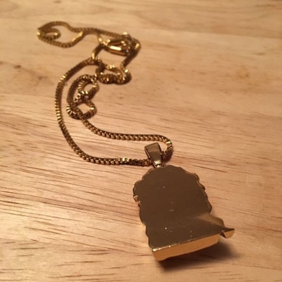 Gold 4D Jesus Head Chain