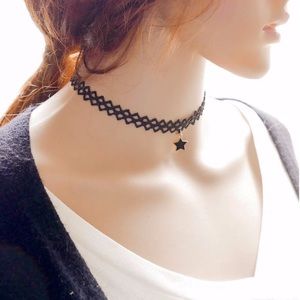 Star Moon Sun Choker Necklace.
