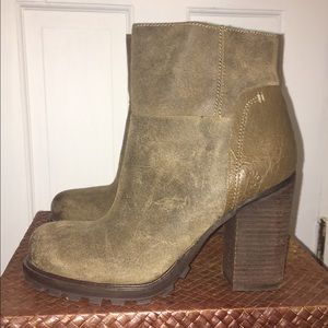 Sam Edelman Green Suede Boots