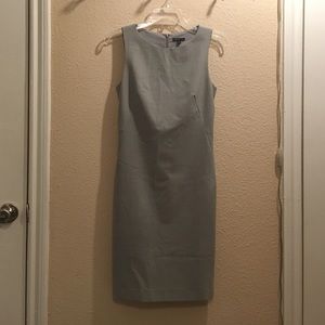 Theory Betty Size 2 Gray Sheath Dress Stretch Wool