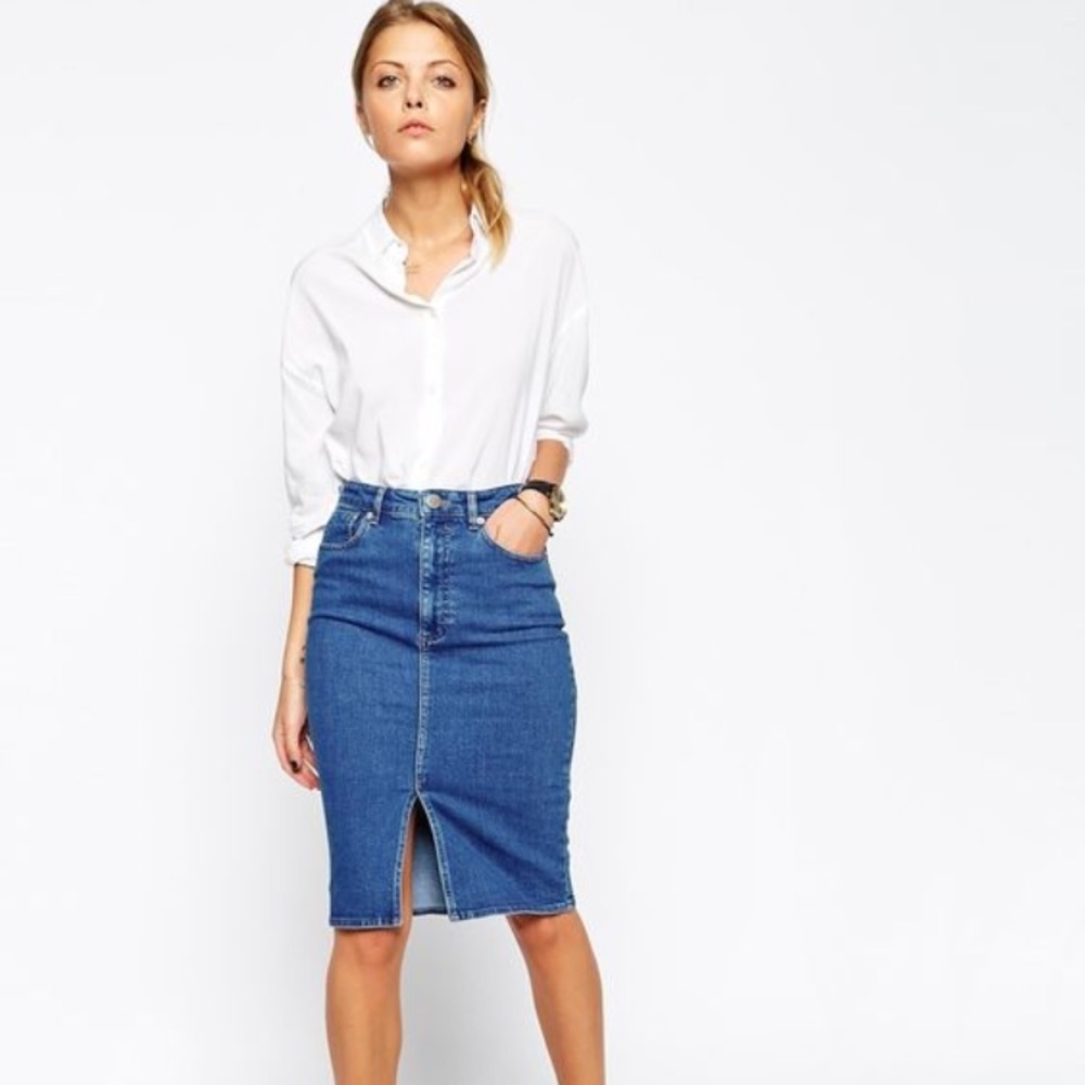 ASOS Denim Pencil Skirt