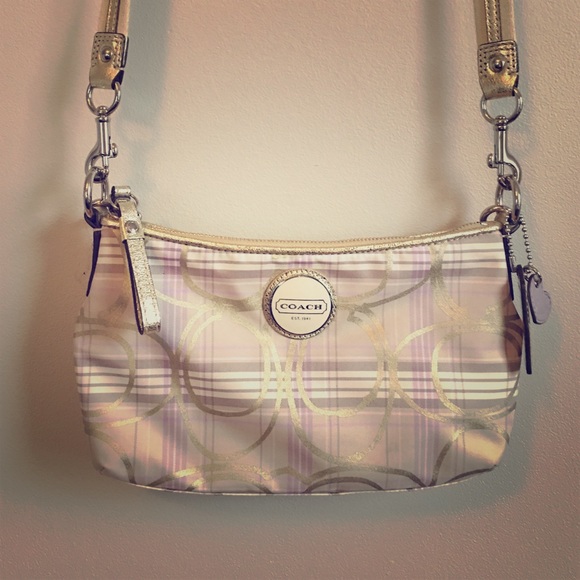 Coach Purse - Lavender and Gold - NEVER USED