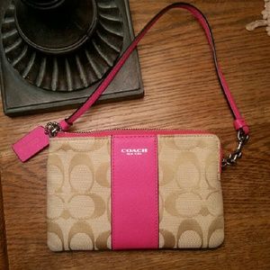Coach Monogram Wristlet
