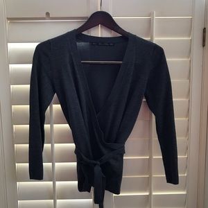Zara cropped wrap sweater