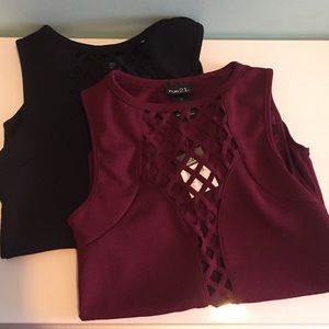 Beautiful dark red (maroon)  and black bodysuit😍