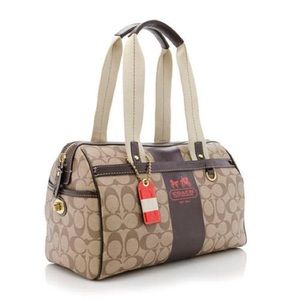 ***AUTHENTIC LARGE COACH HERITAGE SATCHEL PURSE***