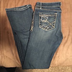 BKE sabrina mid rise boot cut jeans.