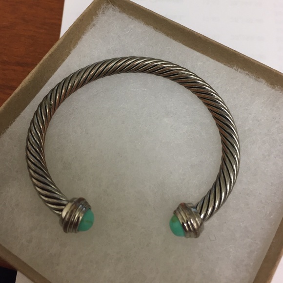 Turquoise and silver cuff bracelet
