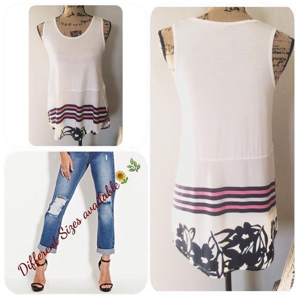 Sleeveless Ivory Top - Picture 1 of 4