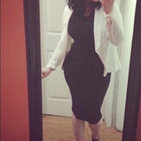 Black blazer and pencil skirt