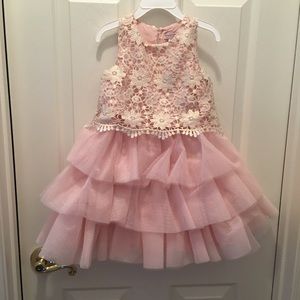 Pink lace tutu dress