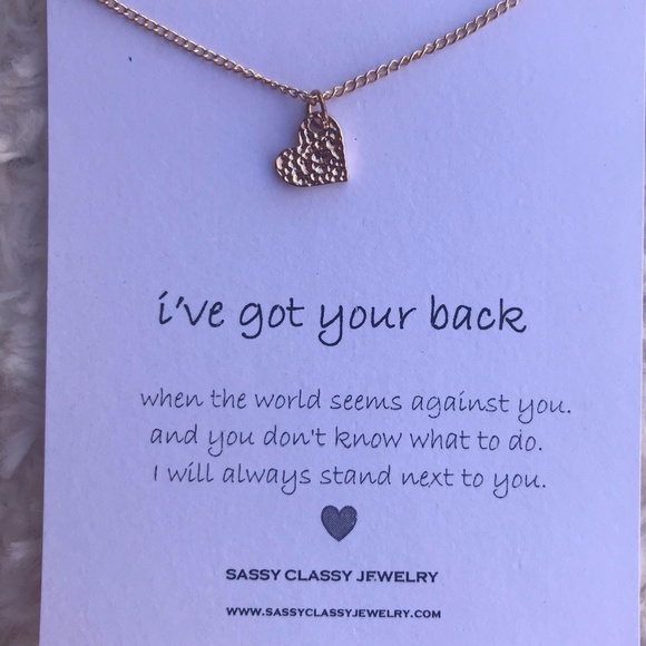 Gold Heart Best Friend Necklace Gift Message Card - Picture 4 of 8
