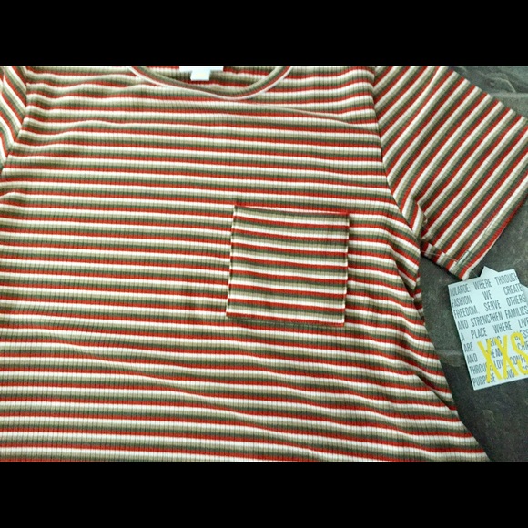 Lularoe stripped/ribbed Carly - Picture 2 of 3