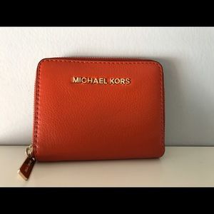 Orange Michael Kors wallet