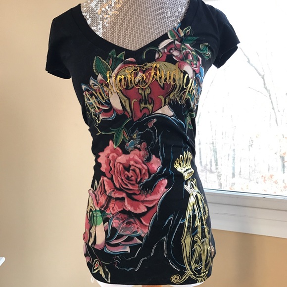 Christian Audigier Tops - Christian Audigier Los Angeles Tee
