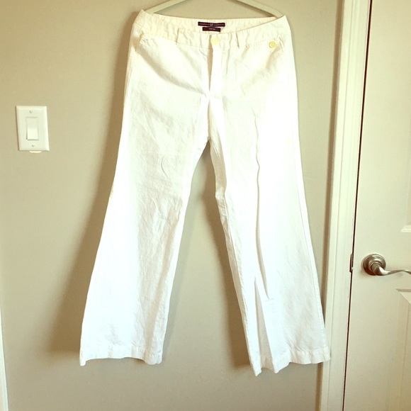 White Wide Leg Cotton Pant