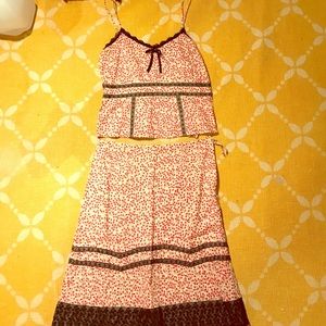 Anthropologie Odille shirt and skirt set FINAL