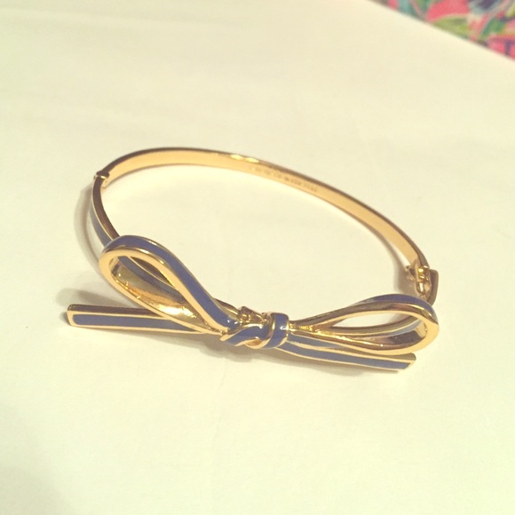Kate Spade Blue and Gold Bow Bracelet