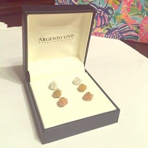 Argento Vivo Knot Earrings Set