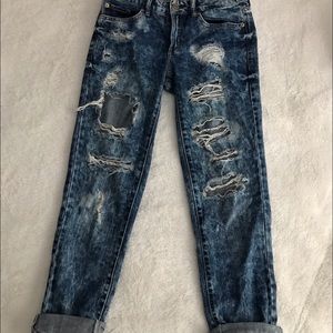 Garage Ripped Boyfriend Jeans