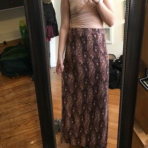 Paisley Print Maxi Skirt