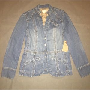 Coldwater Creek Snap Front Denim Jacket 8 NWT Coldwater Creek Snap Front Denim Jacket 8 NWT