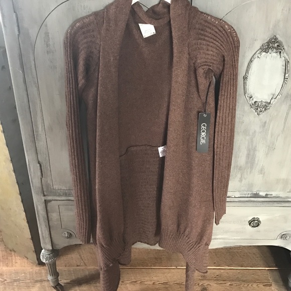 Brown cardigan sweater - Picture 1 of 2