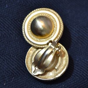 Gold Vintage Clip On Earrings
