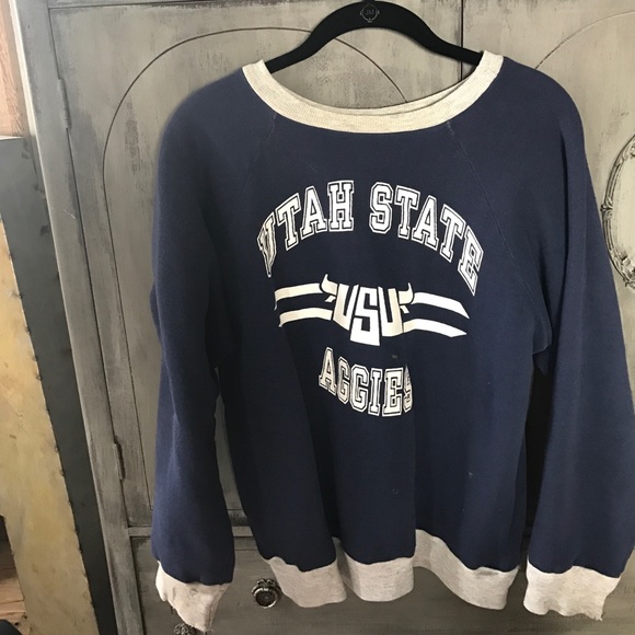 Reversible vintage varsity style pullover hoodie