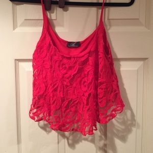 Red crop top