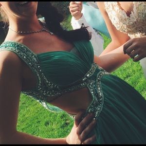 Sheri Hill Seafoam Green Formal Dress