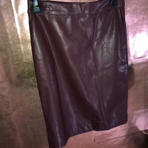 Burgundy Pleather F21 Skirt