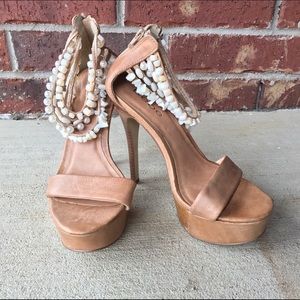 REDUCED PRICE✨BEBE Platform Heel w/ Ankle Straps