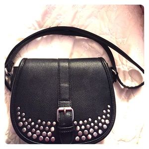Forever 21 black studded purse