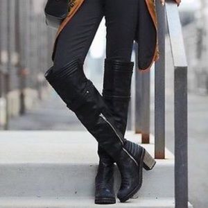 Free People Livingston Black Leather Boots OtK