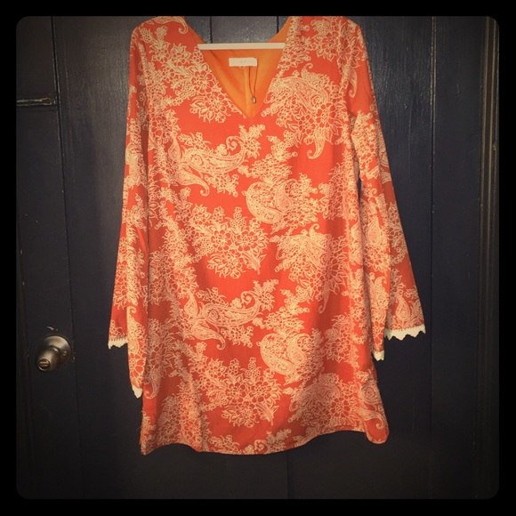 Sugar Lips orange boho dress