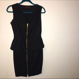 Black limited peplum dress