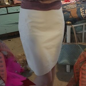 New leather Gianni Bini Embroidered pencil skirt!