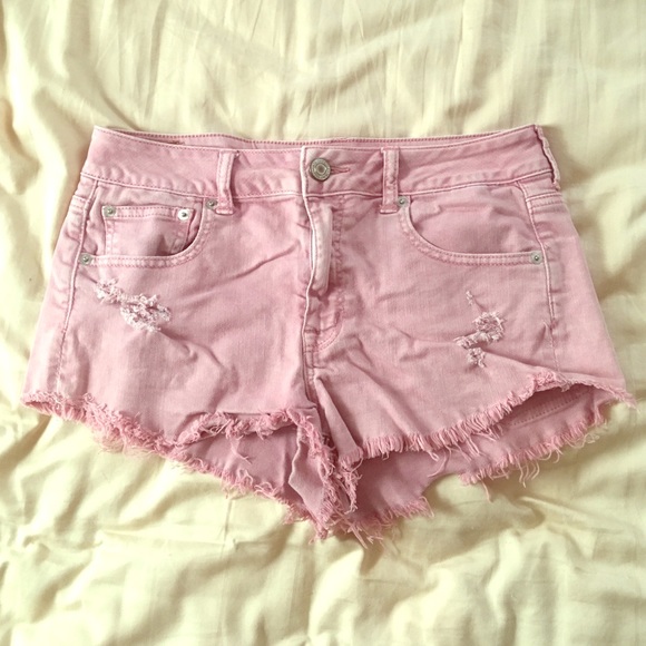 Pink AE high waisted shorts
